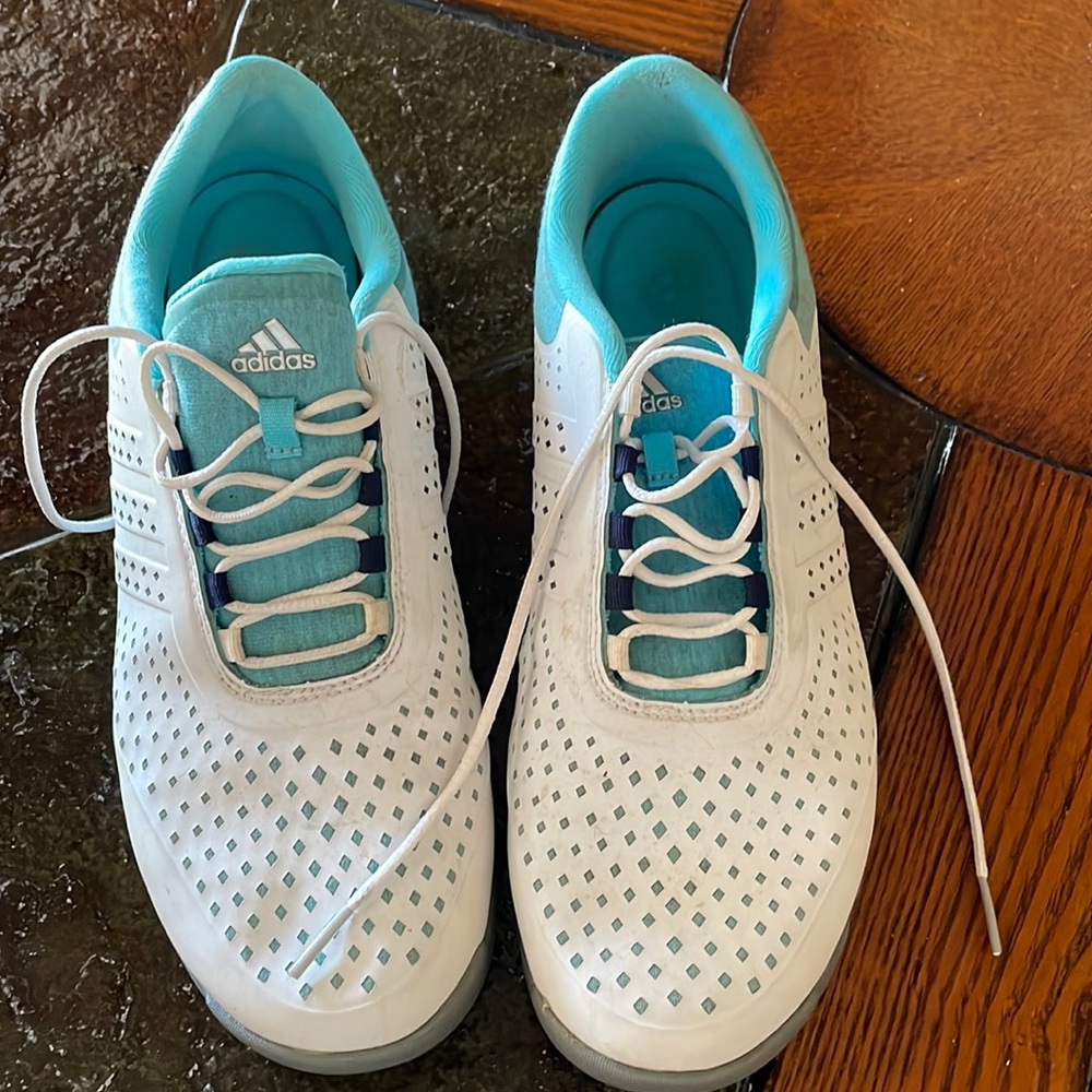 Adidas Golf shoes, white size 8